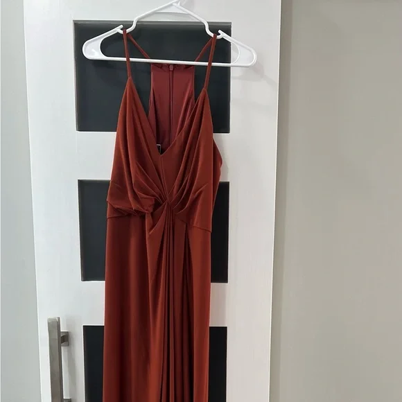 David's Bridal | Dresses | Beautiful Bridesmaid Dress Size 2 Rust Cinnamon  Color Gorgeous | Poshmark